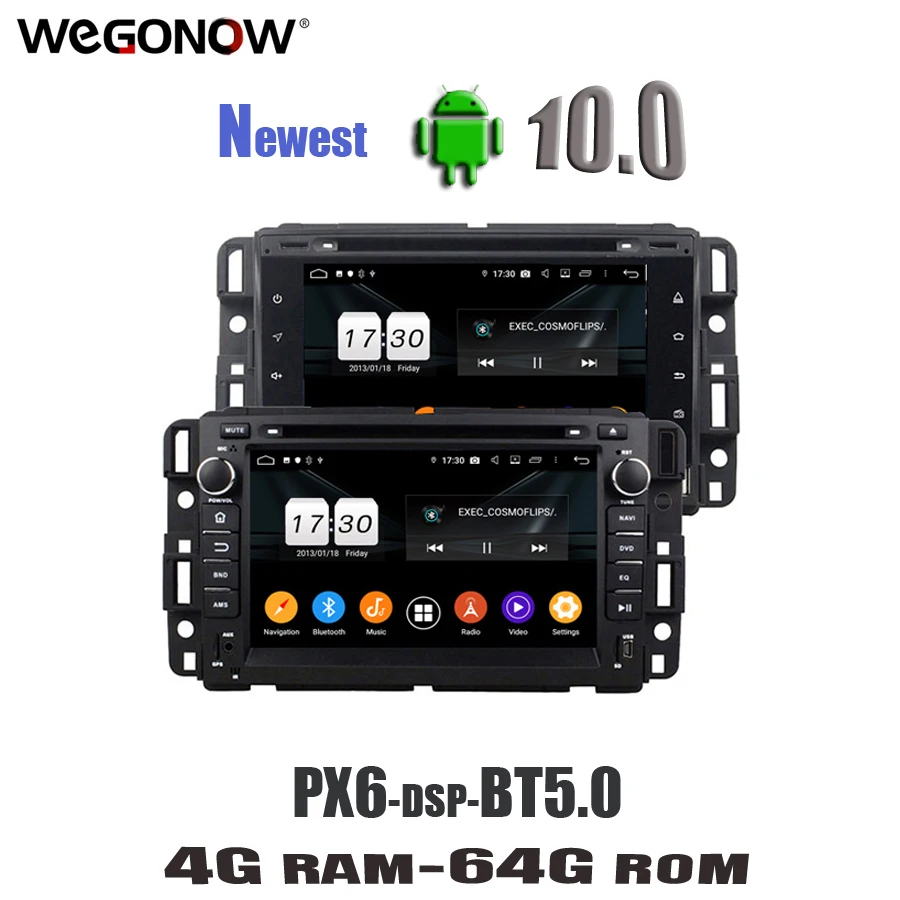 PX6 DSP IPS Android10 Восьмиядерный 4 Гб 64 ROM автомобильный dvd-плеер GPS карта RDS радио wifi Bluetooth