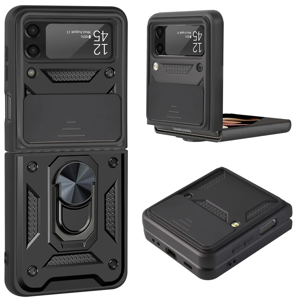 Camera Protective Phone Case For Samsung Galaxy Z Flip 3 Luxury TPU Magnetic Metal Ring Bracket Shockproof Armor Z Flip 3 Cases
Camera Protective Phone Case For Samsung Galaxy Z Flip 3 Luxury TPU Magnetic Metal Ring Bracket Shockproof Armor Z Flip 3 Cases