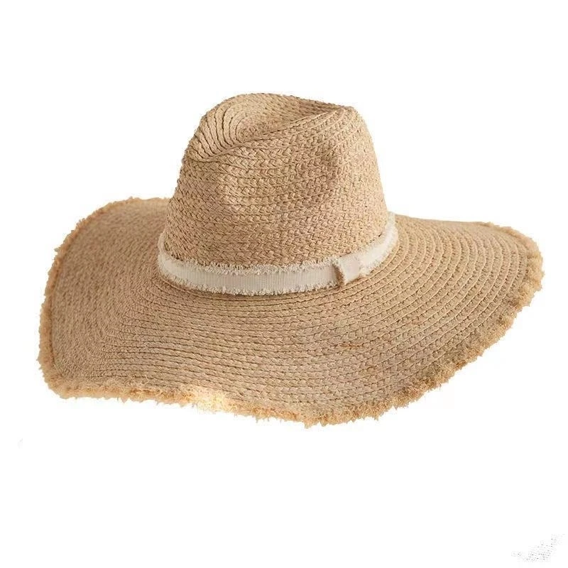 Big eaves Lafite straw hat summer women's sun hat Panama top hat seaside travel sun hat hair beard Beach Hat
Big eaves Lafite straw hat summer women's sun hat Panama top hat seaside travel sun hat hair beard Beach Hat