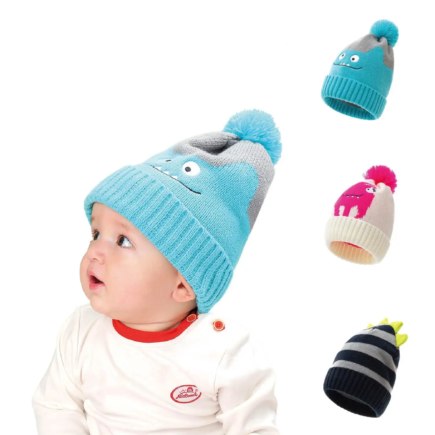 Baby Boys Girls Winter Hat Toddler Warm Knit Beanie Hats Unisex Kids Thick Stretchy Knitted Cap Hat with Pompom 0-4 Years
Baby Boys Girls Winter Hat Toddler Warm Knit Beanie Hats Unisex Kids Thick Stretchy Knitted Cap Hat with Pompom 0-4 Years