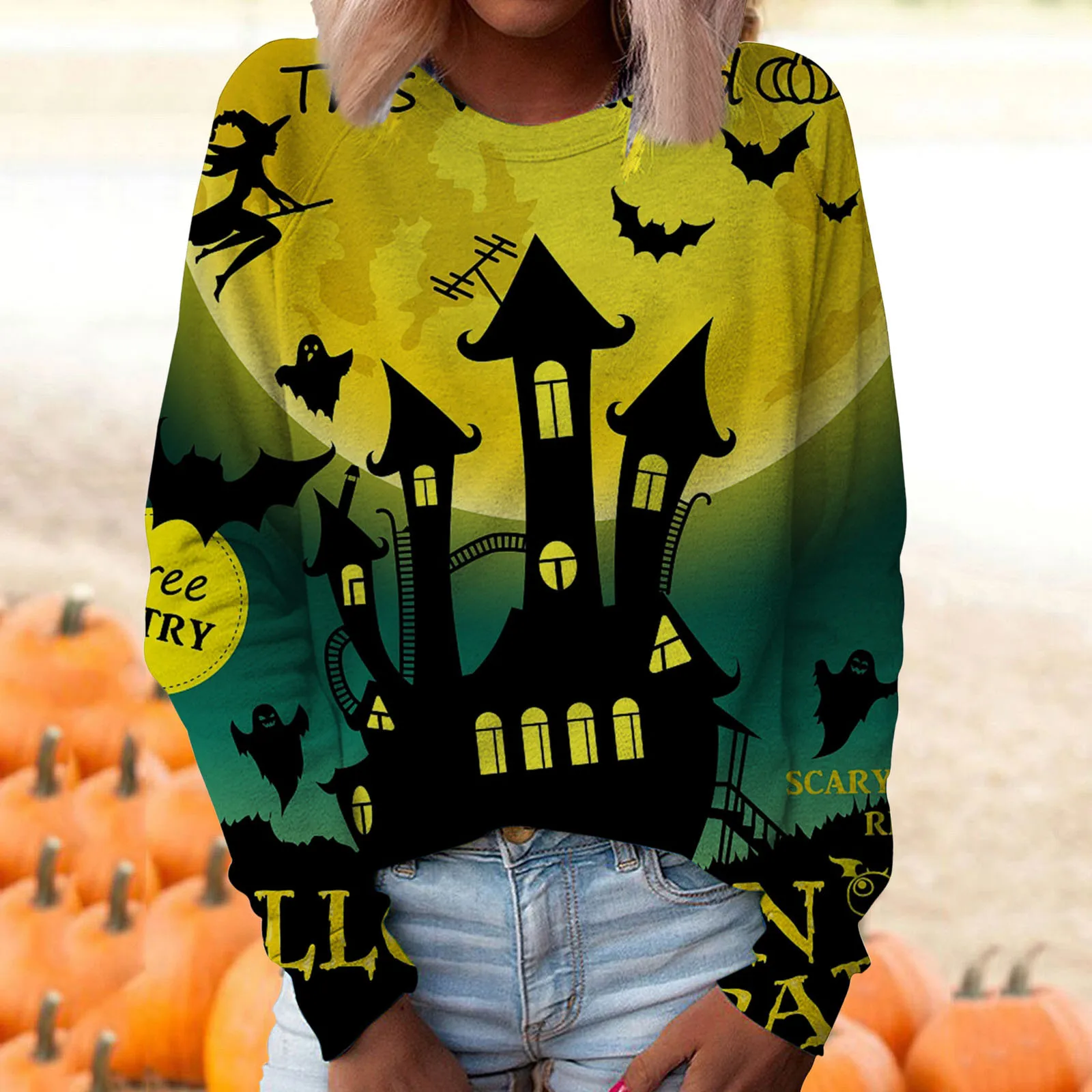 Женская Футболка с длинным рукавом, с круглым вырезом 
Женская Футболка с длинным рукавом, с круглым вырезом