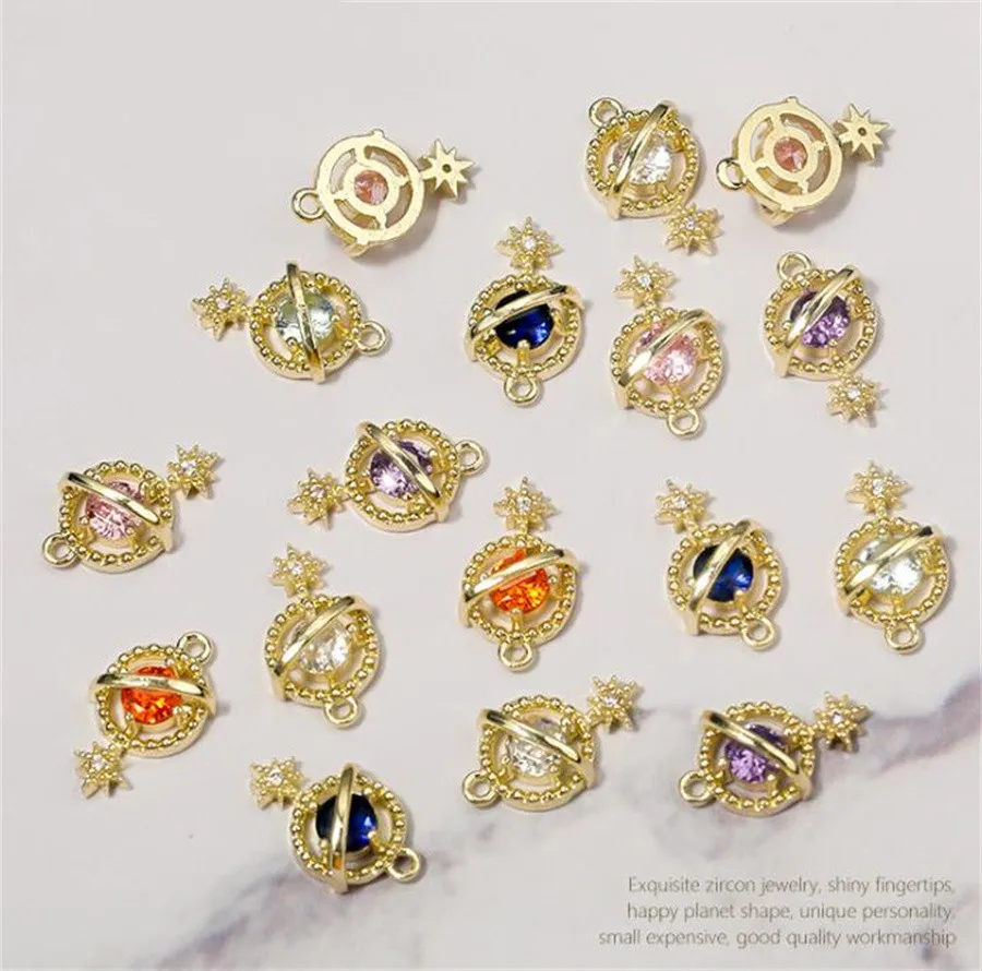 5PCS 3D Planet Alloy Nail Art luxury Zircon Metal Dangle Manicure Nails Charm DIY Accessories Crystal Rhinestones For Nails
5PCS 3D Planet Alloy Nail Art luxury Zircon Metal Dangle Manicure Nails Charm DIY Accessories Crystal Rhinestones For Nails