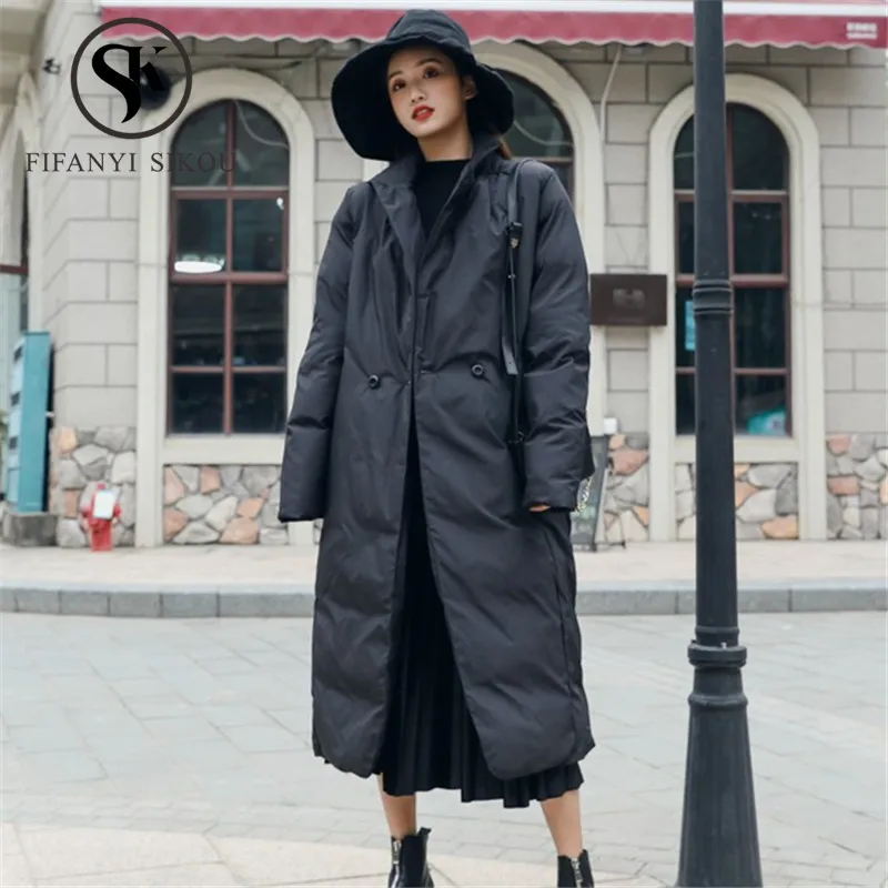 Parkas Women Winter Jacket Fashion Black Long Cotton Padded Coat Thick Warm Overcoat Female Loose Parka High quality Winter Coat
Parkas Women Winter Jacket Fashion Black Long Cotton Padded Coat Thick Warm Overcoat Female Loose Parka High quality Winter Coat