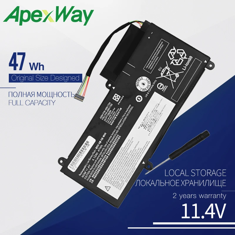 Аккумулятор Apeway для ноутбука Lenovo ThinkPad E450 E450C E460 E460C 45N1752 45N1753 45N1756 45N1757 45N1754 45N1755, 11,4 в, 4120 мАч
Аккумулятор Apeway для ноутбука Lenovo ThinkPad E450 E450C E460 E460C 45N1752 45N1753 45N1756 45N1757 45N1754 45N1755, 11,4 в, 4120 мАч