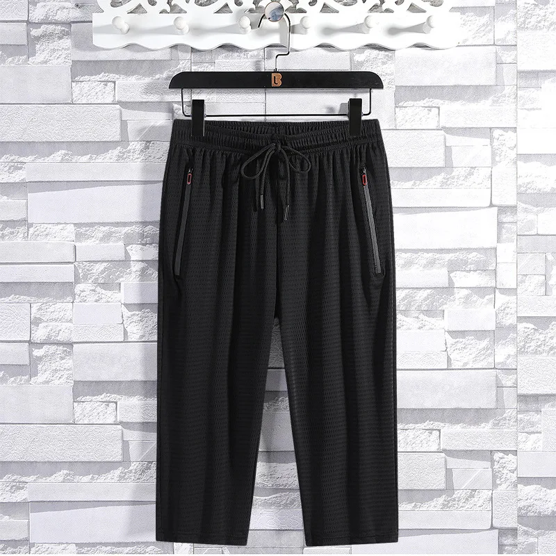 2021 Summer Men's Pants Breathable High Waist Loose Mesh Casual Thin 7 Point Sweatpants Men Ice Silk Fabric Trouser Plus Size
2021 Summer Men's Pants Breathable High Waist Loose Mesh Casual Thin 7 Point Sweatpants Men Ice Silk Fabric Trouser Plus Size