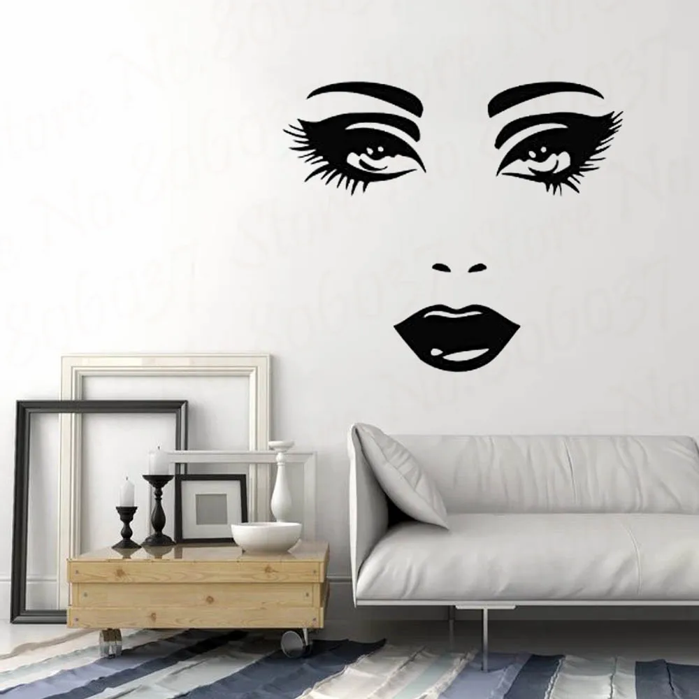 Makeup Wall Decal Vinyl Sticker Decals Mural Make Up Girl Woman Eyes Face Lips Cosmetic Hairdressing Beauty Salon Decor WL1562 
Makeup Wall Decal Vinyl Sticker Decals Mural Make Up Girl Woman Eyes Face Lips Cosmetic Hairdressing Beauty Salon Decor WL1562