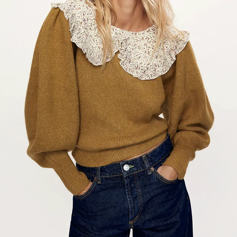 Женский трикотажный пуловер, повседневный свободный облегающий теплый пуловер с круглым вырезом и кружевом, элегантные Джемперы желтого ц...
Женский трикотажный пуловер, повседневный свободный облегающий теплый пуловер с круглым вырезом и кружевом, элегантные Джемперы желтого ц...