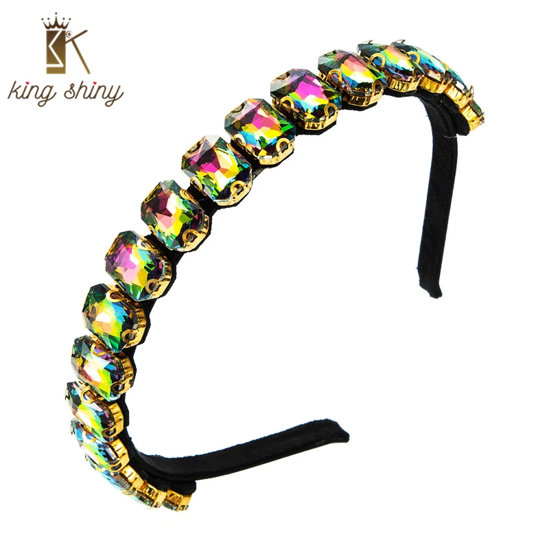 King Shiny Elegant Multi Color Crystal Headband for Woman Vintage Geometric Diamond Beaded Hairband Girls Party Jewelry Headwear
King Shiny Elegant Multi Color Crystal Headband for Woman Vintage Geometric Diamond Beaded Hairband Girls Party Jewelry Headwear