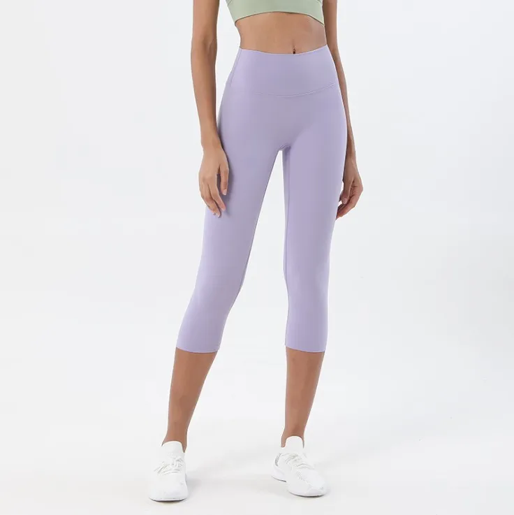 Women naked-feel Yoga cropped pants high waist fitness clothes Gym tight women Sportswear Workout training Running pants QK927
Women naked-feel Yoga cropped pants high waist fitness clothes Gym tight women Sportswear Workout training Running pants QK927