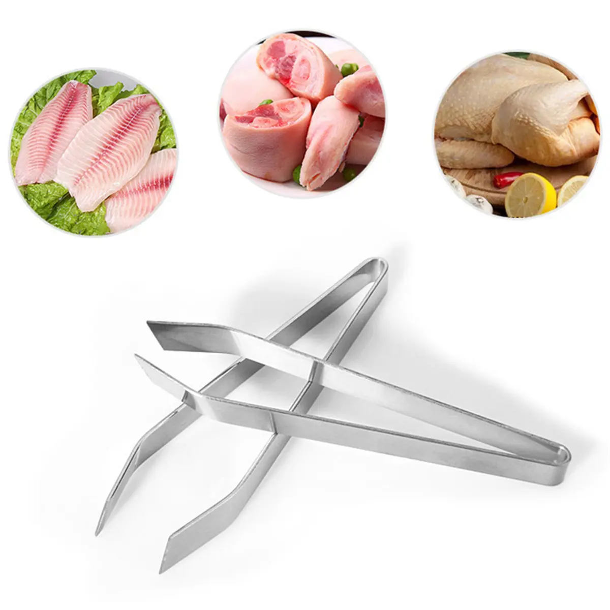 High Quality Stainless Steel Fish Bone Tweezers Remover Pincer Puller Tongs Pick-Up Seafood Tool Economic Crafts
High Quality Stainless Steel Fish Bone Tweezers Remover Pincer Puller Tongs Pick-Up Seafood Tool Economic Crafts