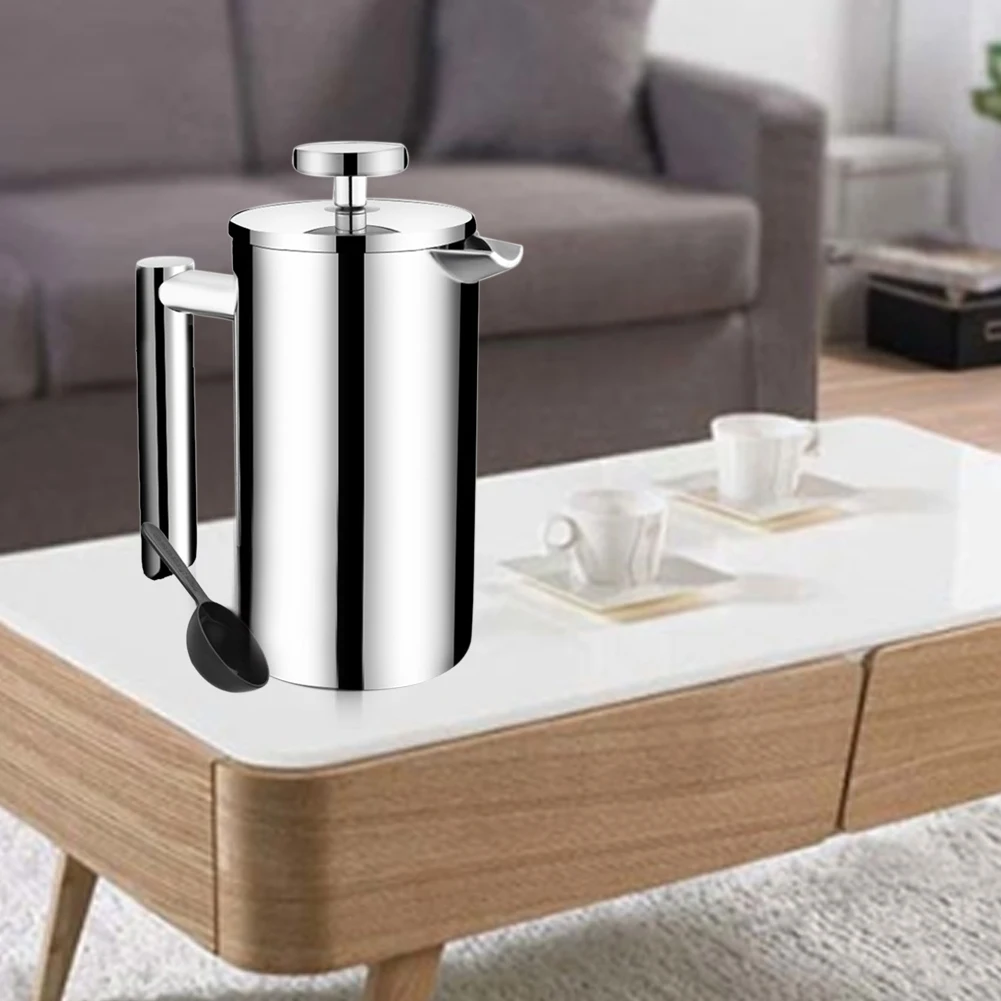 350/700/1000ml Handheld Office Home Kitchen Stainless Steel Press Kettle Double Layer Percolator Coffee Maker Cafe Manual French
350/700/1000ml Handheld Office Home Kitchen Stainless Steel Press Kettle Double Layer Percolator Coffee Maker Cafe Manual French