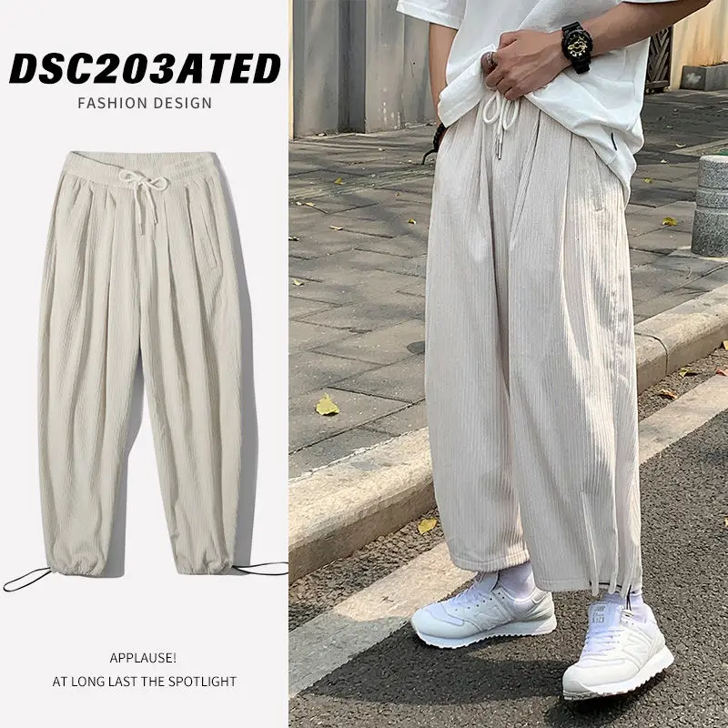 Spring Summer Thin Corduroy Pants Men's Fashion Casual Pants Men Streetwear Loose Hip-hop Straight Wide-leg Pants Mens M-5XL
Spring Summer Thin Corduroy Pants Men's Fashion Casual Pants Men Streetwear Loose Hip-hop Straight Wide-leg Pants Mens M-5XL