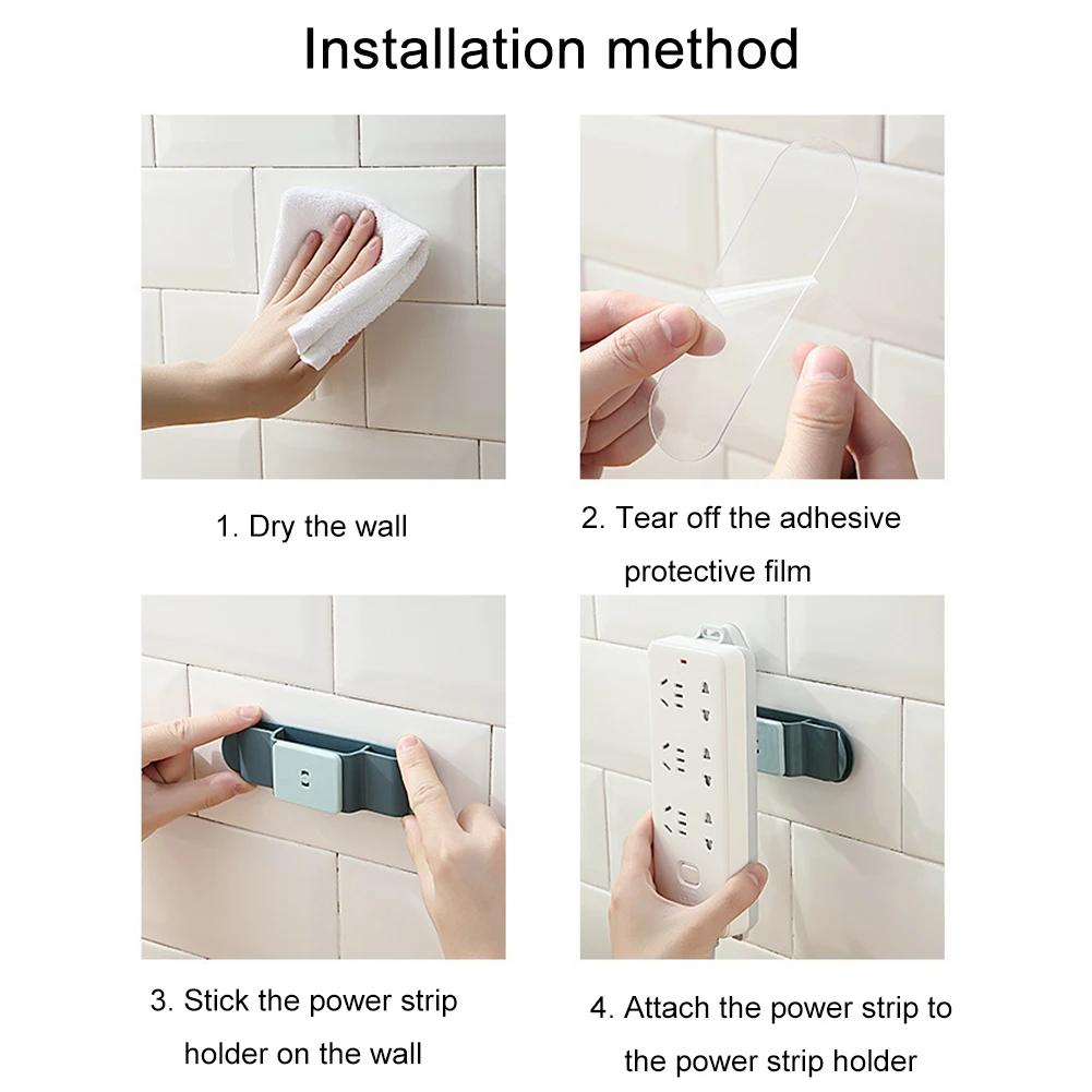 Wall-Mounted Sticker Punch-free Plug Fixer Home Self-Adhesive Socket Fixer Cable Wire Seamless Power Strip Holder Organizer
Wall-Mounted Sticker Punch-free Plug Fixer Home Self-Adhesive Socket Fixer Cable Wire Seamless Power Strip Holder Organizer