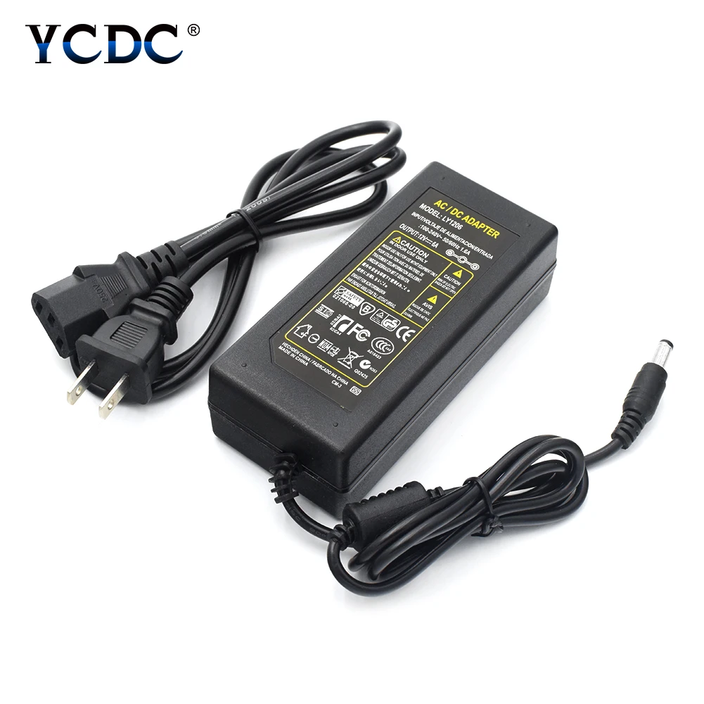 AC100-240V TO DC 12V 6A Power Supply Adapter Transformer For LED Strips Routers US/EU/UK/AU Plug Conventer Chargers
AC100-240V TO DC 12V 6A Power Supply Adapter Transformer For LED Strips Routers US/EU/UK/AU Plug Conventer Chargers