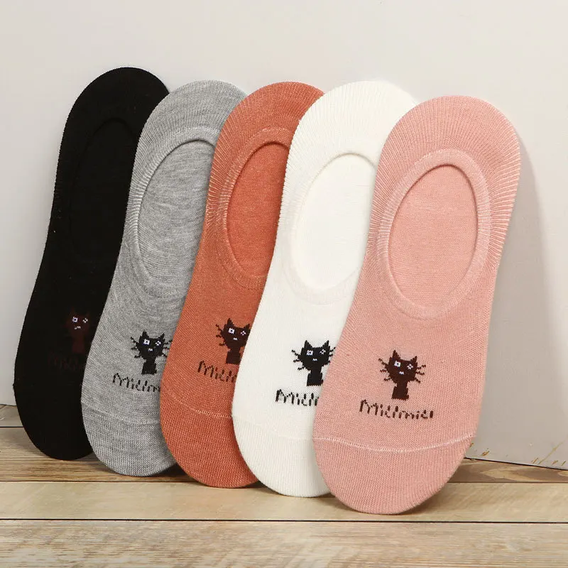 Pure Color Cotton Japanese Cartoon Thin Cat Invisible Boat Socks Spring and Summer Socks Silicone Shallow Mouth Socks Wholesale
Pure Color Cotton Japanese Cartoon Thin Cat Invisible Boat Socks Spring and Summer Socks Silicone Shallow Mouth Socks Wholesale