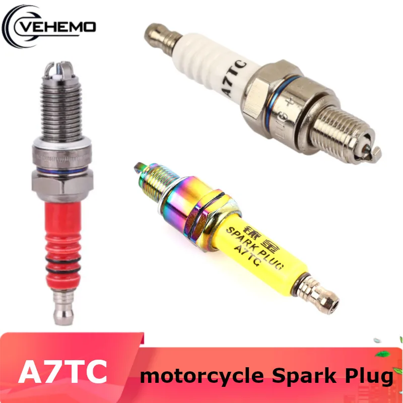 Motorcycle Scooter Spark Plug 3-Electrode Accessories for A7TC GY6 D8TC CG125 CG 50cc-150cc Curved Beam Car SUV ATV | Автомобили и