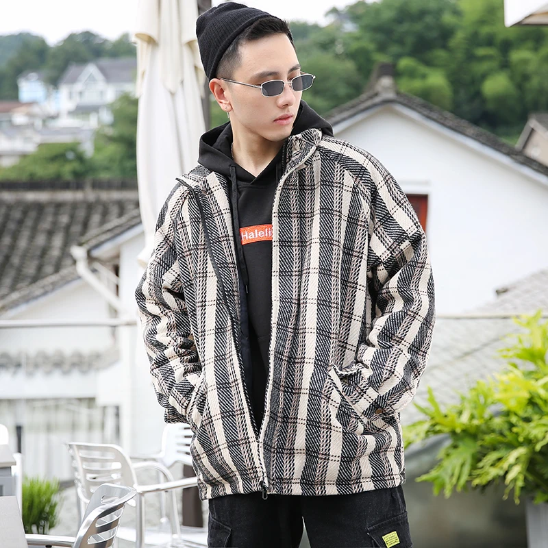 2020 Autumn Plaid Turn-down Collar Fashion Men Streetwear Jacket Loose Style Jackets Casual Men's Coat Outwear JP63
2020 Autumn Plaid Turn-down Collar Fashion Men Streetwear Jacket Loose Style Jackets Casual Men's Coat Outwear JP63