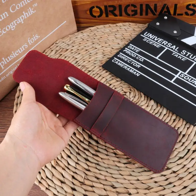 Retro Leather Pencil Fountain Pen Bag Pouch Storage Protective Sleeve Cover Gift Pen Case Cover School Office Supplies C26
Retro Leather Pencil Fountain Pen Bag Pouch Storage Protective Sleeve Cover Gift Pen Case Cover School Office Supplies C26