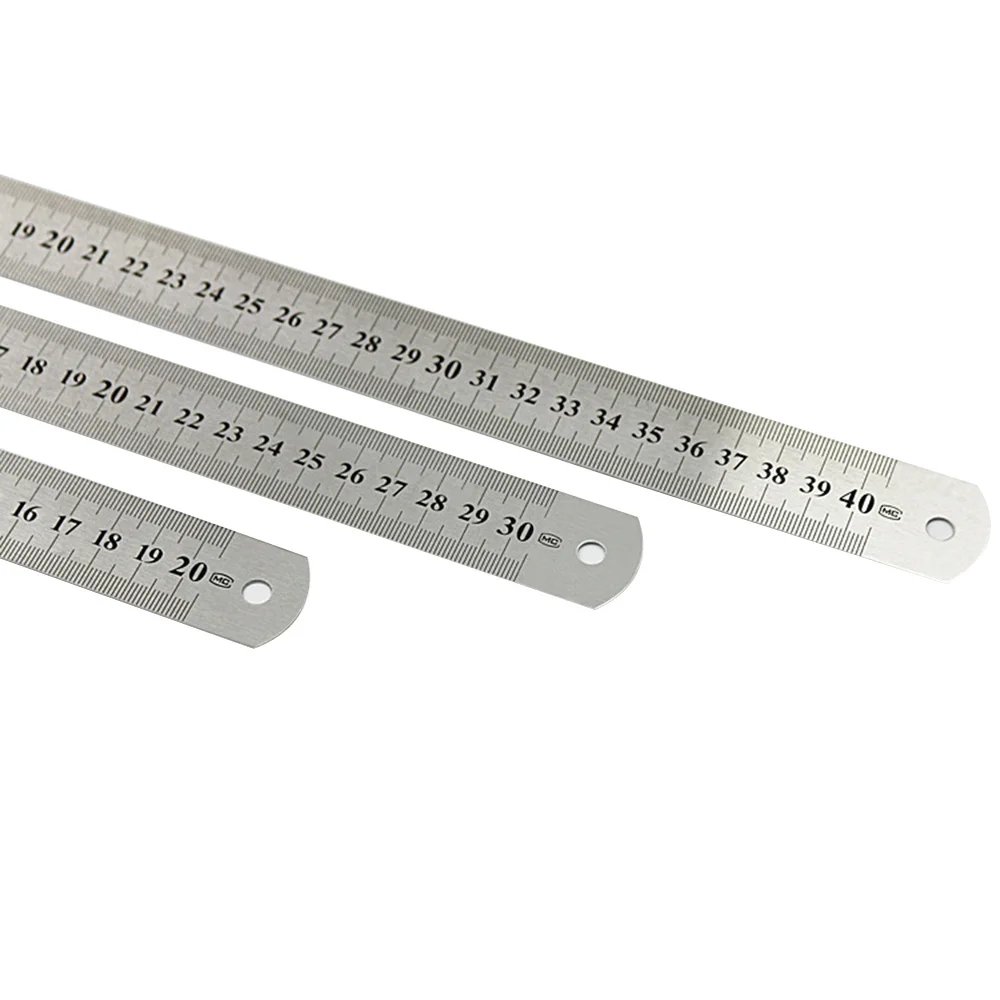 3Pcs Stainless Steel Ruler Metal Ruler for Engineering School Office Drawing 20cm/30cm/40cm
3Pcs Stainless Steel Ruler Metal Ruler for Engineering School Office Drawing 20cm/30cm/40cm