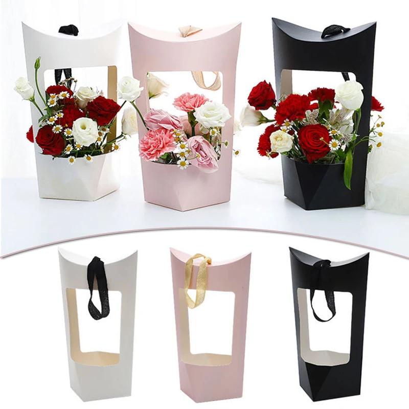 1PC Florist Gift Packing Bouquet Basket Flower Box with Ribbon Kraft Handbag Party Decoration
1PC Florist Gift Packing Bouquet Basket Flower Box with Ribbon Kraft Handbag Party Decoration