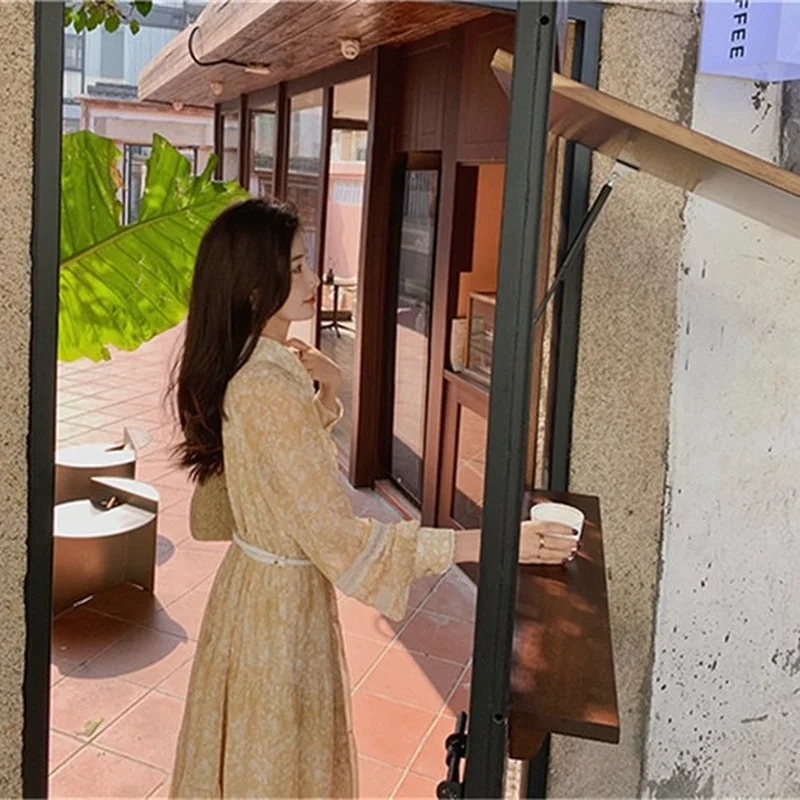 2021 Summer Long Sleeve Elegant Dress Women Chiffon Thin Floral Dress Office Lady Casual Beach Dress Korean Style 2021 Summer
2021 Summer Long Sleeve Elegant Dress Women Chiffon Thin Floral Dress Office Lady Casual Beach Dress Korean Style 2021 Summer