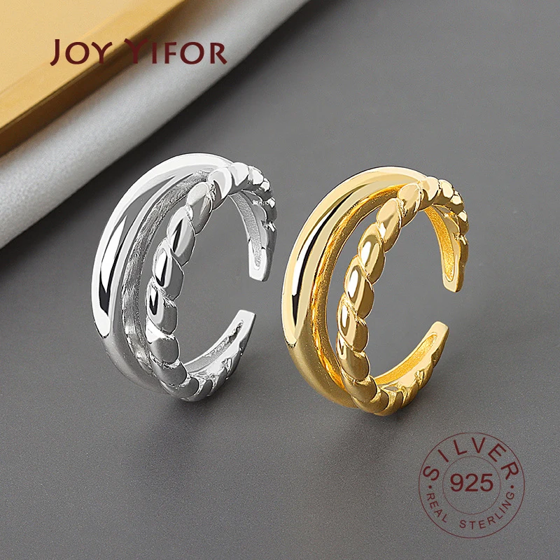 Женское регулируемое кольцо из серебра 925 пробы, простое минималистичное Открытое кольцо с двойными линиями 
Женское регулируемое кольцо из серебра 925 пробы, простое минималистичное Открытое кольцо с двойными линиями