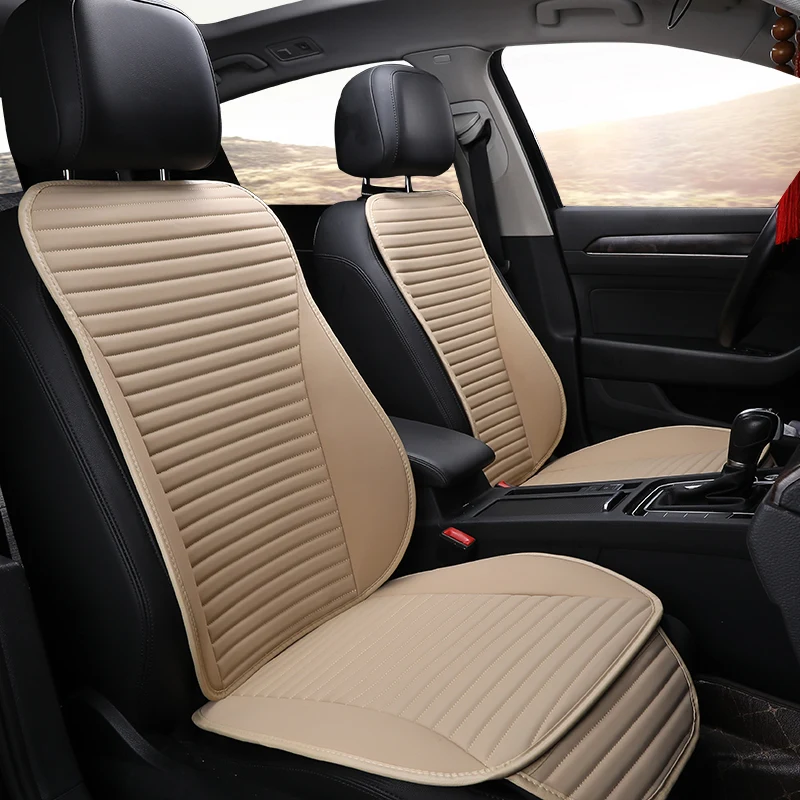 

Brand New Easy Clean Not Moves Car Seat Cushions, Four Seasons Universal Pu Leather Non Slide Seats Cover Water Proof RU6 X30