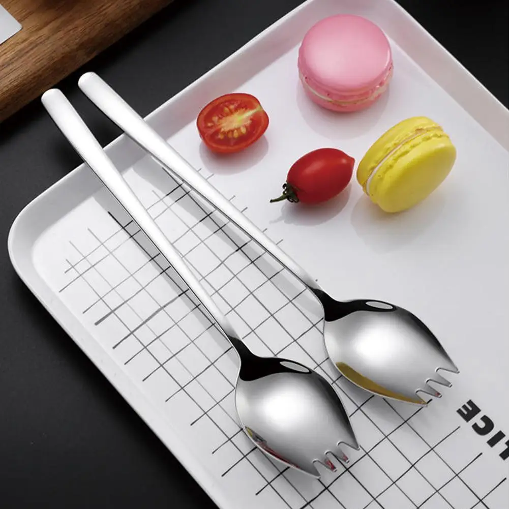 2-in-1 Fork Steel Salad Long Handle Fruit Kitchen Accessories Tableware Modern Eating Forks Spoon Hotel T8K1
2-in-1 Fork Steel Salad Long Handle Fruit Kitchen Accessories Tableware Modern Eating Forks Spoon Hotel T8K1