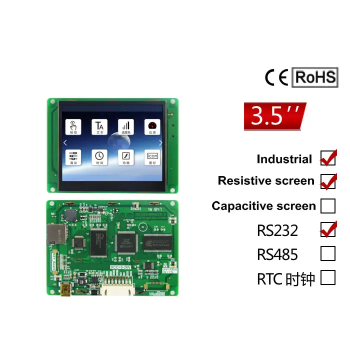 3,5 дюймовый серийный экран с сенсорным экраном 320 * 240TFT 1G памяти с конфигурацией/USB/SD
3,5 дюймовый серийный экран с сенсорным экраном 320 * 240TFT 1G памяти с конфигурацией/USB/SD