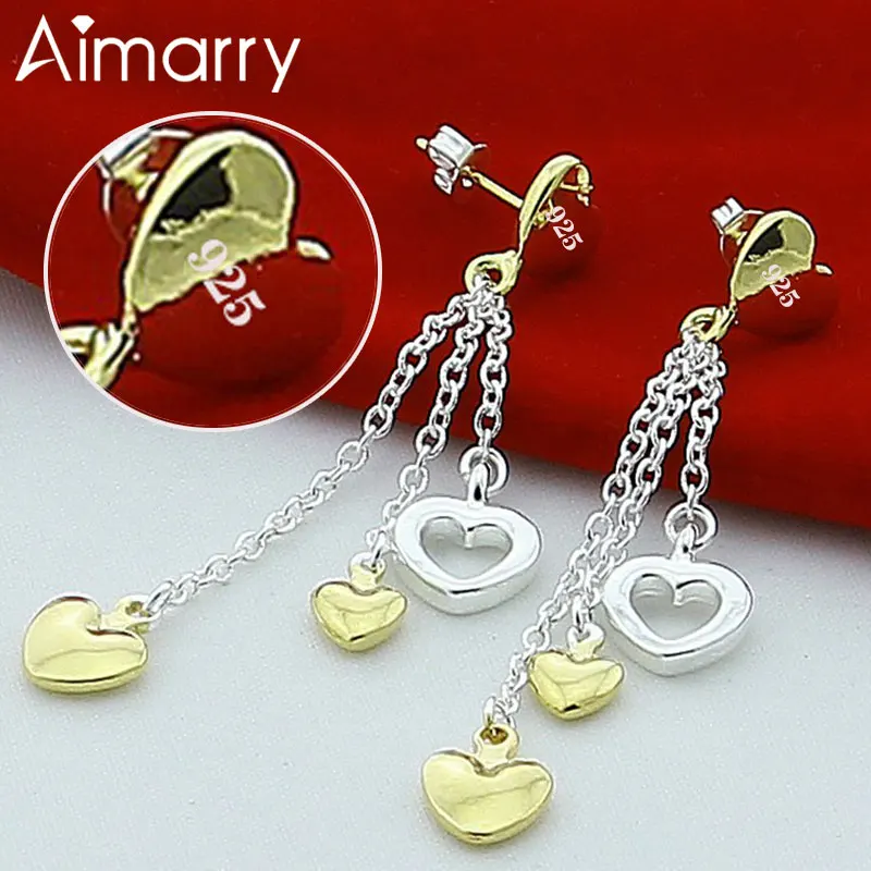 Aimarry 925 Sterling Silver 18K Gold Heart Drop Earring For Women Party Engagement Charm Gifts Wedding Fashion Jewelry
Aimarry 925 Sterling Silver 18K Gold Heart Drop Earring For Women Party Engagement Charm Gifts Wedding Fashion Jewelry