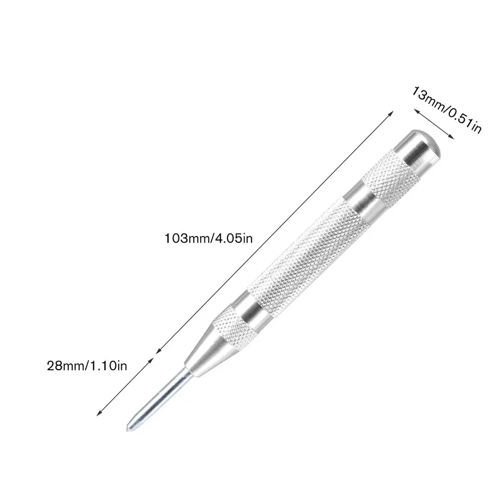 5'' Automatic Center Pin Punch Strike Spring Loaded Center Punch Marking Starting Holes Tool Impact Hole Breaker
5'' Automatic Center Pin Punch Strike Spring Loaded Center Punch Marking Starting Holes Tool Impact Hole Breaker