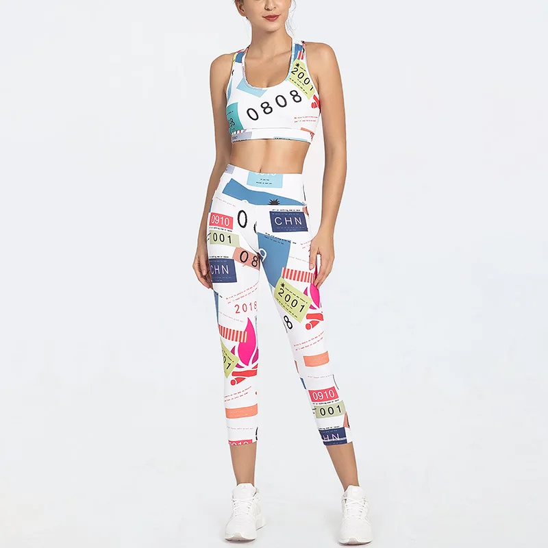 Workout Clothes for Women Print Bikini Sports Bra and Leggings Set Sports Wear for Women Gym Clothing Athletic Yoga Set
Workout Clothes for Women Print Bikini Sports Bra and Leggings Set Sports Wear for Women Gym Clothing Athletic Yoga Set