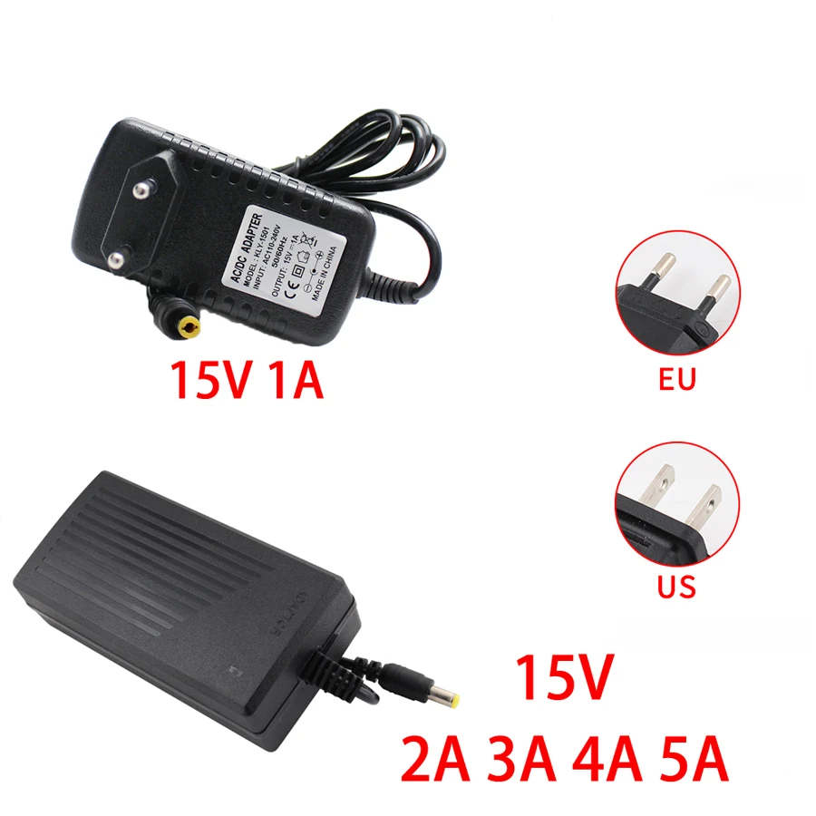 AC DC Adapter 15V Power Supply 15 Volt 1A 2A 3A 4A 5A Universal Power Supply Adapter Charger For LED Strip Lamp cctv Set top box
AC DC Adapter 15V Power Supply 15 Volt 1A 2A 3A 4A 5A Universal Power Supply Adapter Charger For LED Strip Lamp cctv Set top box