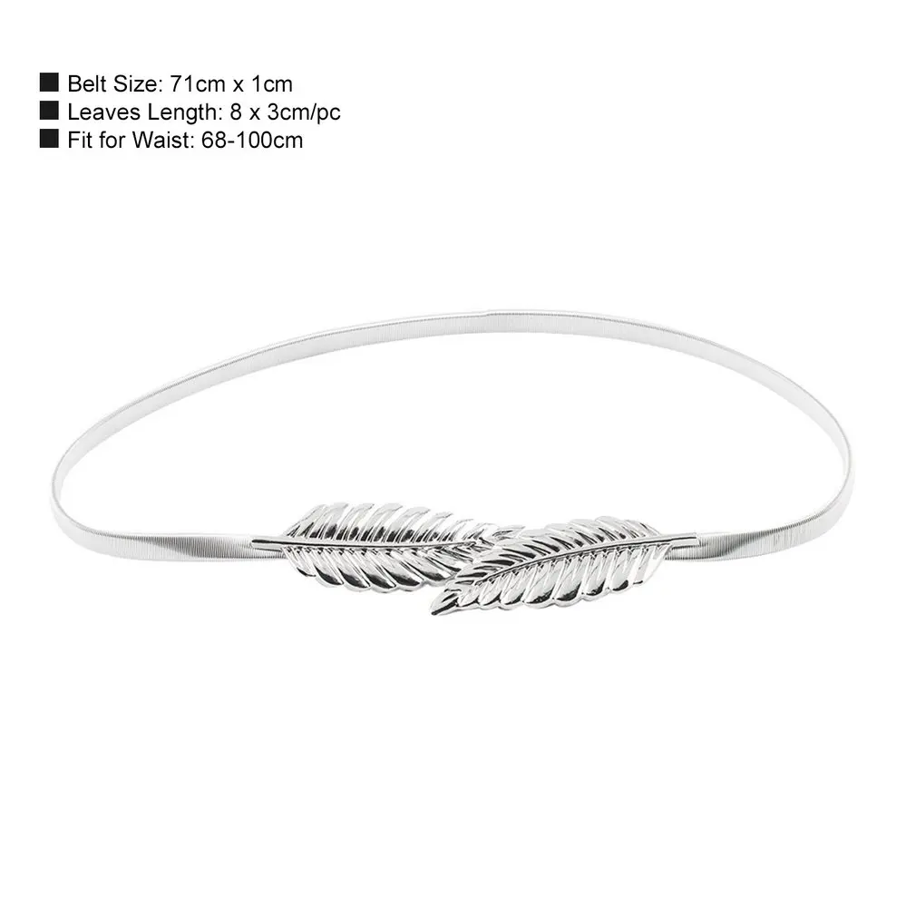 2020 New Women Belts Leaf Shape Belt Metal Leaves Cummerbund Clasp Front Stretch Waistband Gold Silver Elastic Waist Belt
2020 New Women Belts Leaf Shape Belt Metal Leaves Cummerbund Clasp Front Stretch Waistband Gold Silver Elastic Waist Belt