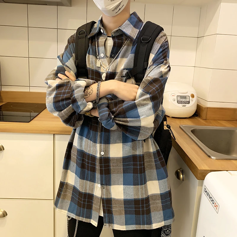 2019 Autumn New Super Fire Korean Version Of The Boyfriend Wind Loose Retro Long-sleeved Plaid Casual Shirt Streetwear
2019 Autumn New Super Fire Korean Version Of The Boyfriend Wind Loose Retro Long-sleeved Plaid Casual Shirt Streetwear