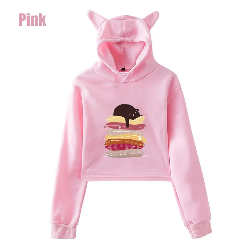Girls Kawaii Hoodie Cute Cat Print Pink Long Sleeve Hoodie Sexy Cat Ears Navel Hooded Sweater Sports Casual Top
Girls Kawaii Hoodie Cute Cat Print Pink Long Sleeve Hoodie Sexy Cat Ears Navel Hooded Sweater Sports Casual Top
