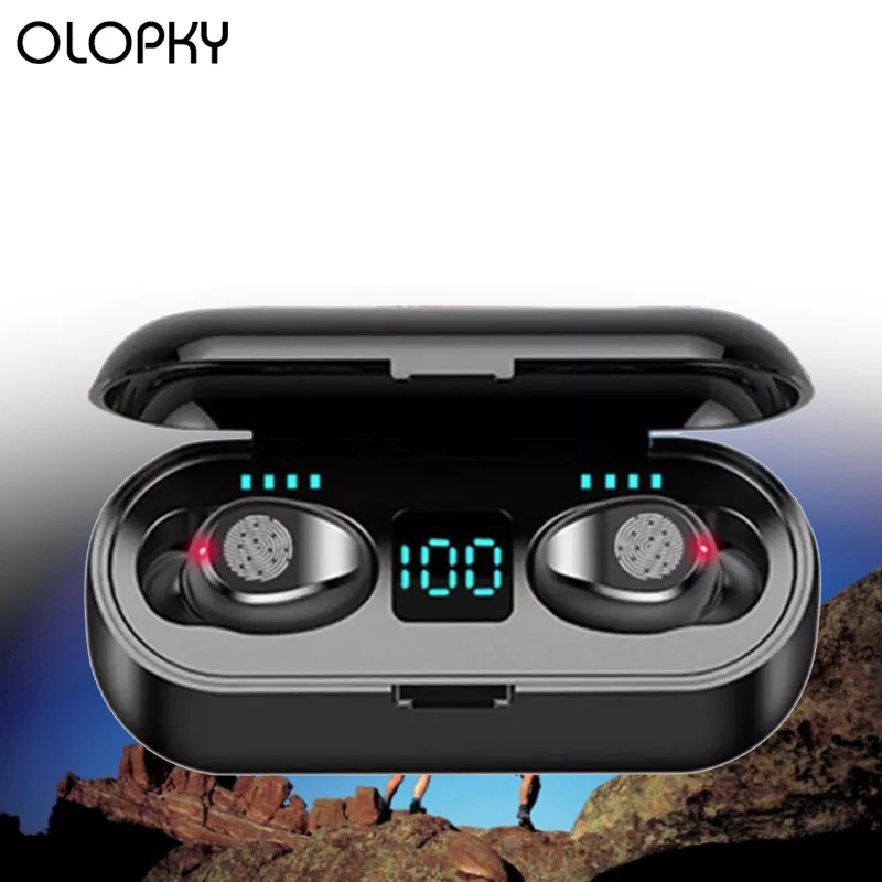 TWS Wireless Earphone Bluetooth 5.0 F9 Wireless Bluetooth Headphone LED Display With 2000mAh Power Bank Headset With Microphone
TWS Wireless Earphone Bluetooth 5.0 F9 Wireless Bluetooth Headphone LED Display With 2000mAh Power Bank Headset With Microphone