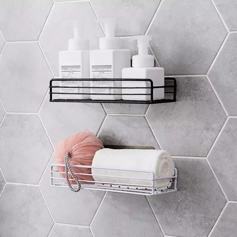 1/2 pcs Iron Bathroom Shelf Wall Mount No Drilling shower room Shampoo Storage Holder For Kitchen Corner Bathroom Accessories
1/2 pcs Iron Bathroom Shelf Wall Mount No Drilling shower room Shampoo Storage Holder For Kitchen Corner Bathroom Accessories