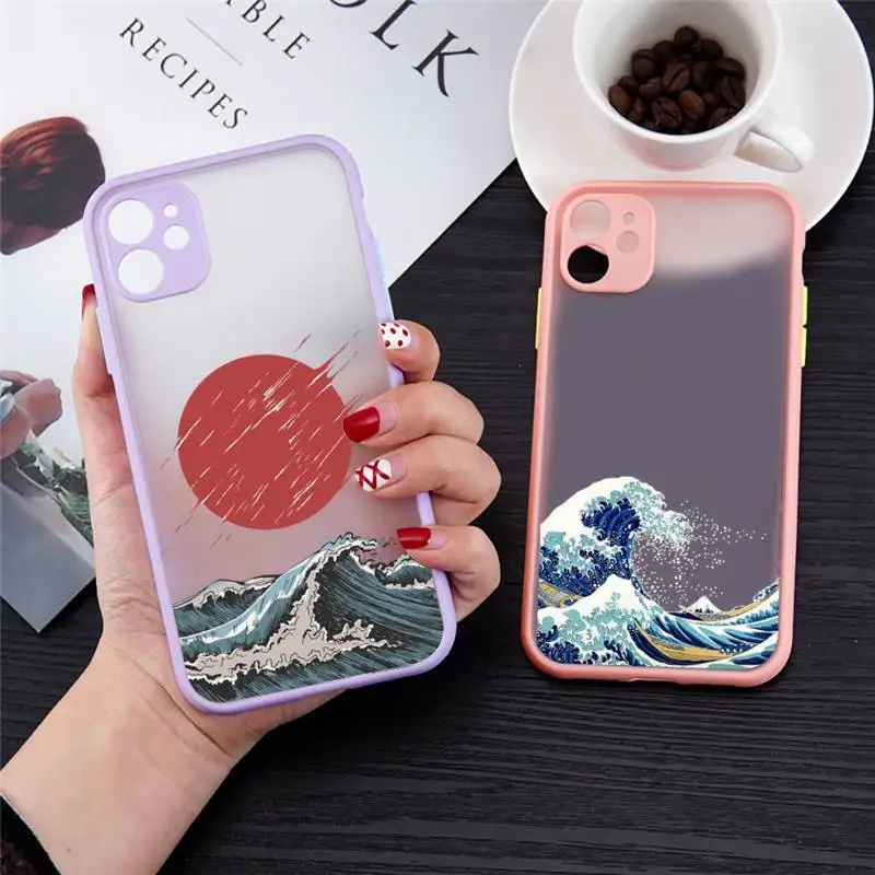 Waves Japan Phone Case For iPhone 13 12 11 Mini Pro XR XS Max 7 8 Plus X Matte transparent Purple Back Cover
Waves Japan Phone Case For iPhone 13 12 11 Mini Pro XR XS Max 7 8 Plus X Matte transparent Purple Back Cover