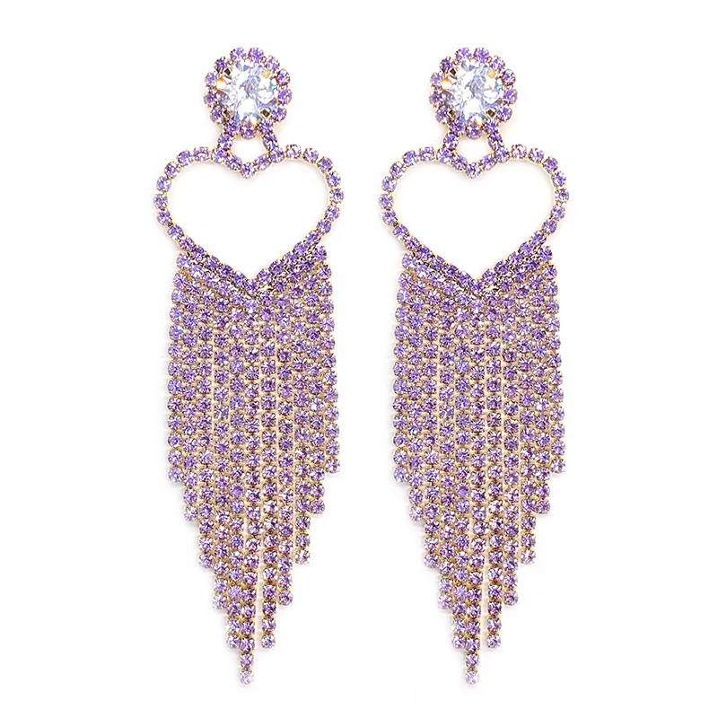 Fashion Long Heart Tassel Earrings For Women Silver Needle Full Diamond Earrings Wedding Bridal Pendant Earring Luxury Jewelry
Fashion Long Heart Tassel Earrings For Women Silver Needle Full Diamond Earrings Wedding Bridal Pendant Earring Luxury Jewelry