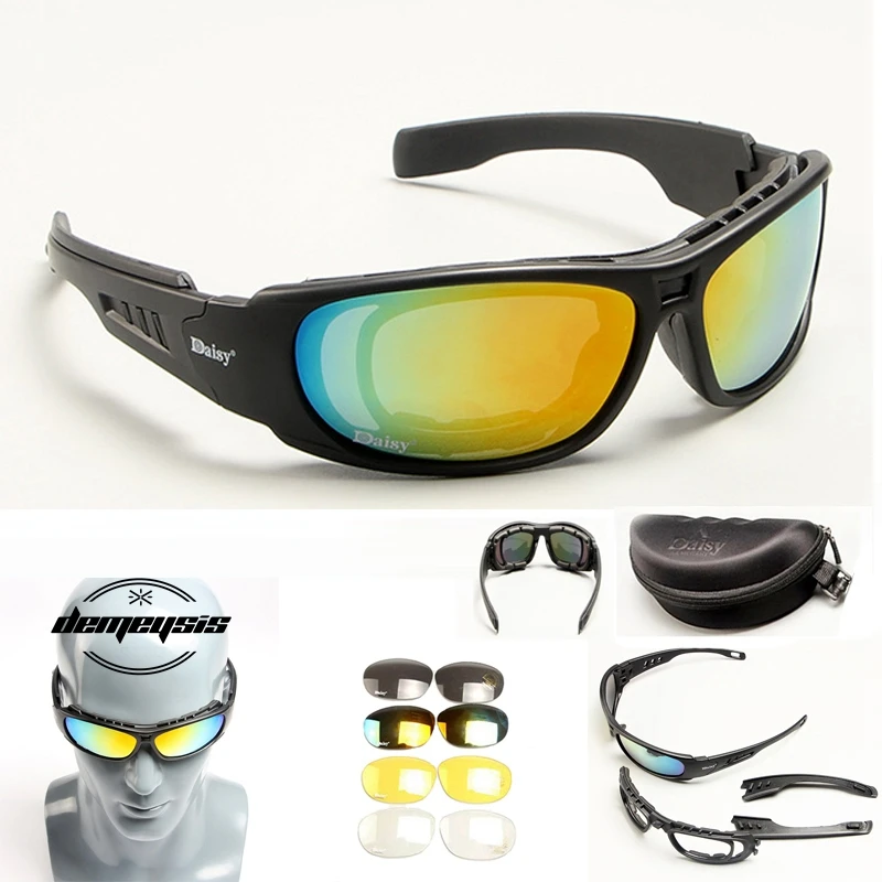 Tactical Glasses Army Goggle Eyewear Sports Shooting GLasses for Men Women Wargame Sunglasses 4 Lens
Tactical Glasses Army Goggle Eyewear Sports Shooting GLasses for Men Women Wargame Sunglasses 4 Lens