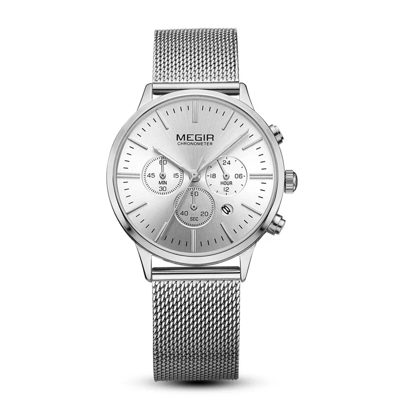 MEGIR Quartz Multi-function Stainless Steel Strap Date Clock Waterproof Relogio Feminino Women's Watch Fashion Chronograph
MEGIR Quartz Multi-function Stainless Steel Strap Date Clock Waterproof Relogio Feminino Women's Watch Fashion Chronograph