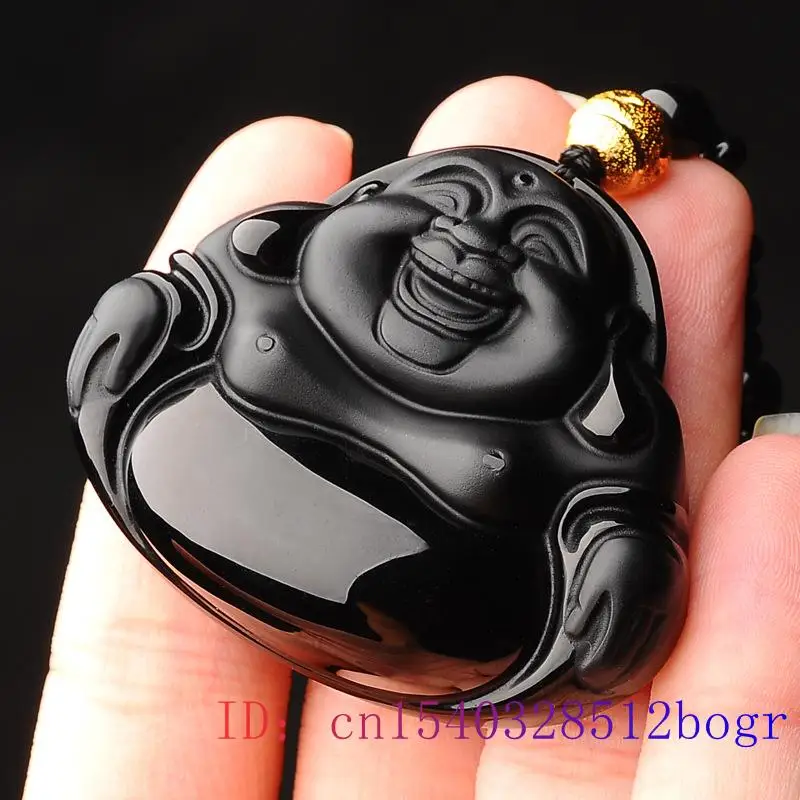Подвеска из обсидиана Maitreya, черный амулет, для мужчин и женщин, резное ювелирное изделие, Нефритовый аксессуар Будды, натуральное ожерелье
Подвеска из обсидиана Maitreya, черный амулет, для мужчин и женщин, резное ювелирное изделие, Нефритовый аксессуар Будды, натуральное ожерелье