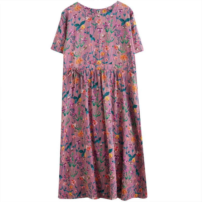 Casual Vintage Flower Print Dress Womens Tunic Loose Dresses Female Plus Size Summer Streetwear Floral Pocket Dress Women
Casual Vintage Flower Print Dress Womens Tunic Loose Dresses Female Plus Size Summer Streetwear Floral Pocket Dress Women