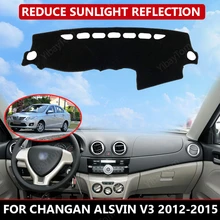 Carpet Dash mat for Changan Alsvin V3 2012-2015 Auto Dashboard Velvet Cover Black blocks dust reduces noise car accessories