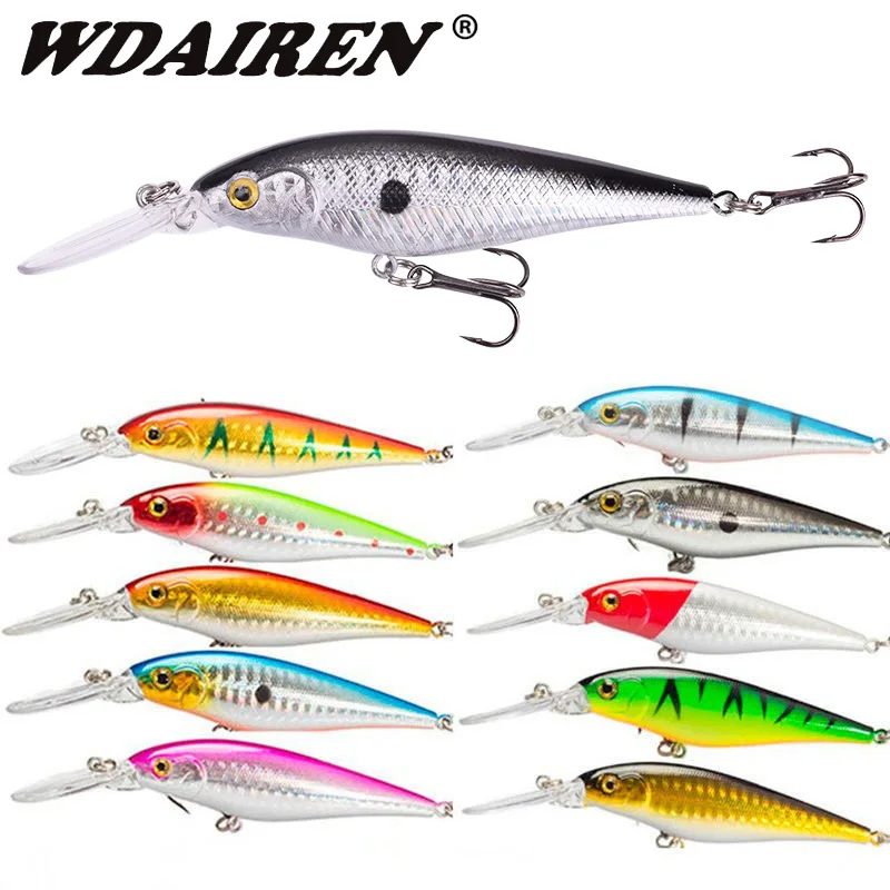 10pcs/Lot Fishing Minnow Hard Lure Set 10 Colors Artificial Bait 11cm 11g Crankbait With Treble Hook Wobblers Pesca Tackle
10pcs/Lot Fishing Minnow Hard Lure Set 10 Colors Artificial Bait 11cm 11g Crankbait With Treble Hook Wobblers Pesca Tackle