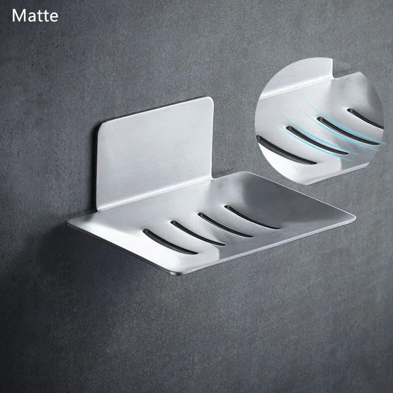 Stainless Steel Soap Holder Rack Wall-mounted Bathroom Accessories Punch-free Soap Box Hanger Draining Storage Plate
Stainless Steel Soap Holder Rack Wall-mounted Bathroom Accessories Punch-free Soap Box Hanger Draining Storage Plate