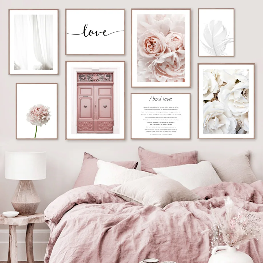 Pink Door Marble Rose Curtain White Flowers Feather Nordic Poster Wall Art Print Canvas Painting Decor Pictures For Living Room
Pink Door Marble Rose Curtain White Flowers Feather Nordic Poster Wall Art Print Canvas Painting Decor Pictures For Living Room