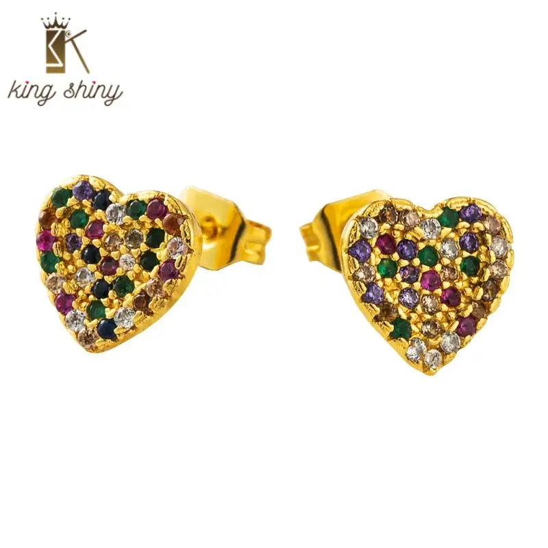 Elegant Exquisite Heart Copper Stud Earrings for Woman Luxury Rainbow CZ Cubic Zirconia Charm Woman Party Jewelry Accessories
Elegant Exquisite Heart Copper Stud Earrings for Woman Luxury Rainbow CZ Cubic Zirconia Charm Woman Party Jewelry Accessories