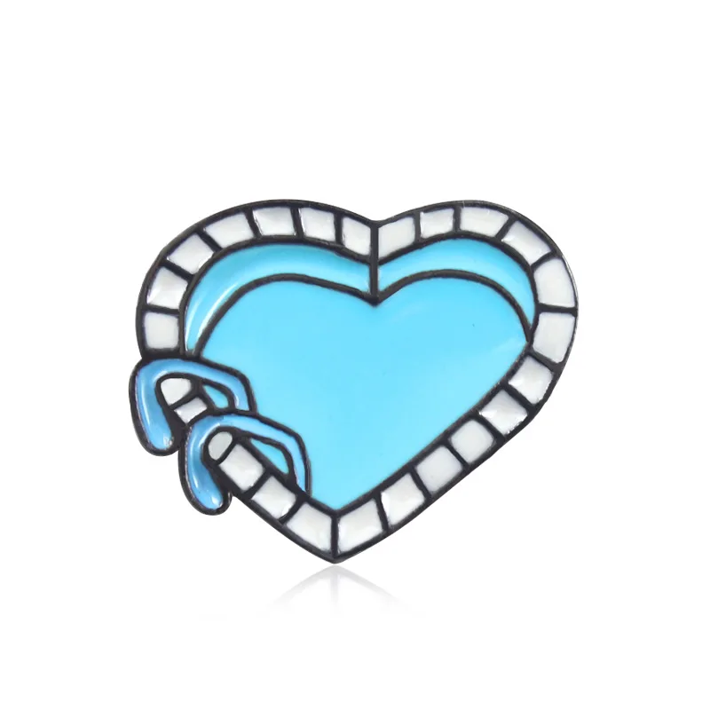 Blue Love Creative Enamel Cartoon Pins Swimming Pool Design Badge Collection Commemorative Brooch
Blue Love Creative Enamel Cartoon Pins Swimming Pool Design Badge Collection Commemorative Brooch